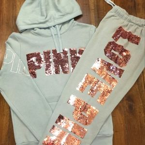 VICTORIA'S SECRET PINK ROSE GOLD BLING "HTF" DUO